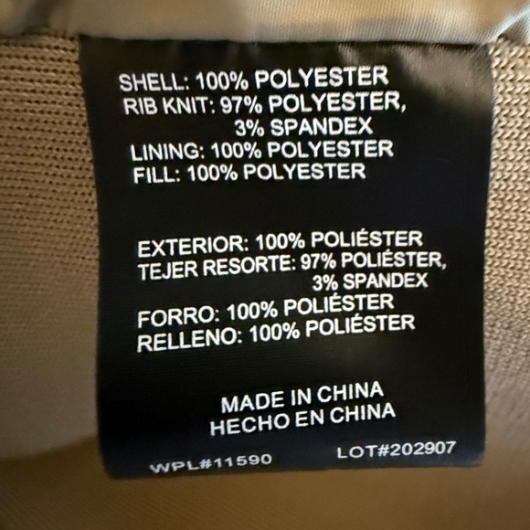 2026 PRICE REDUCTION:  WEATHERPROOF, TAN, QUILTED JACKET, 2XL - Picture 9 of 10